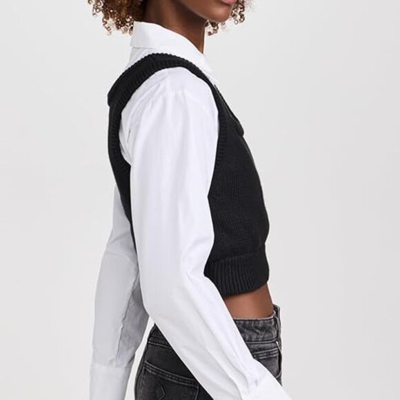 Express Studio Athletic Bodycon Black Crop Top - Size M - Picture 3 of 7